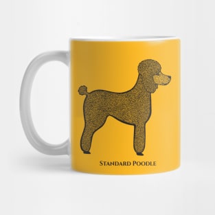 Standard Poodle with Name - dog lovers detailed poodle drawing Mug